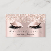 Makeup Artist Eyelash Lashes Confetti Roos Visitekaartje (Voorkant)