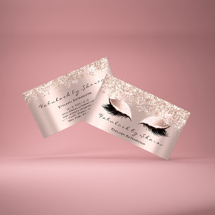 Makeup Artist Eyelash Lashes Glitter Confetti Roos Visitekaartje