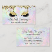 Makeup Artist Eyelash Lashes Glitter Drift Gold Visitekaartje (Voorkant / Achterkant)