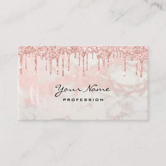 Makeup Artist Eyelash Lashes Glitter Drift Roos Visitekaartje (Voorkant)