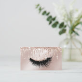 Makeup Artist Eyelash Lashes Glitter Drift Roos Visitekaartje (Staand voorkant)