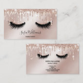 Makeup Artist Eyelash Lashes Glitter Drift Roos Visitekaartje (Voorkant / Achterkant)