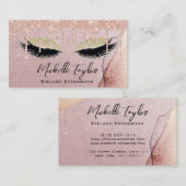 Makeup Artist Eyelash Lashes Glitter Drift Roos Visitekaartje (Voorkant / Achterkant)