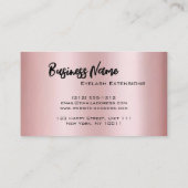 Makeup Artist Eyelash Lashes Glitter Drift Roos Visitekaartje (Achterkant)