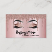 Makeup Artist Eyelash Lashes Glitter Drift Roos Visitekaartje (Voorkant)