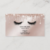 Makeup Artist Eyelash Lashes Glitter Drift Roos Visitekaartje (Achterkant)