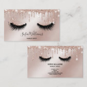 Makeup Artist Eyelash Lashes Glitter Drift Roos Visitekaartje (Voorkant / Achterkant)
