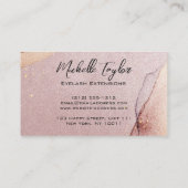 Makeup Artist Eyelash Lashes Glitter Drift Roos Visitekaartje (Achterkant)