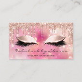 Makeup Artist Eyelash Lashes Glitter Drift Roze Visitekaartje (Voorkant)