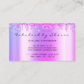 Makeup Artist Eyelash Lashes Glitter Drift Roze Visitekaartje (Achterkant)