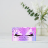 Makeup Artist Eyelash Lashes Glitter Drift Roze Visitekaartje (Staand voorkant)
