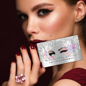 Makeup Artist Eyelash Lashes Glitter Drift Silver Visitekaartje