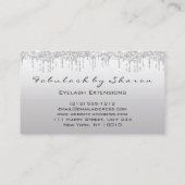 Makeup Artist Eyelash Lashes Glitter Drijft grijs Visitekaartje (Achterkant)