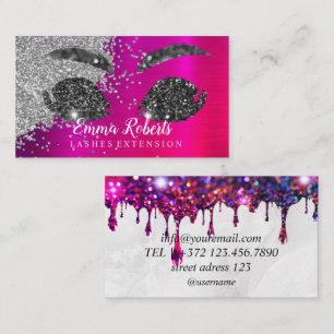 Makeup Artist Eyelash Lashes Glitter Drijft marmer Visitekaartje