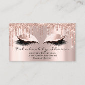 Makeup Artist Eyelash Lashes Glitter Drijft roze Visitekaartje (Voorkant)