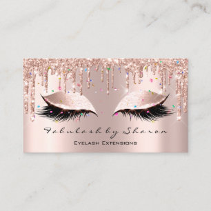 Makeup Artist Eyelash Lashes Glitter Drip Confetti Visitekaartje