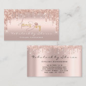 Makeup Artist Eyelash Lashes Glitter Drips Logo1 Visitekaartje (Voorkant / Achterkant)