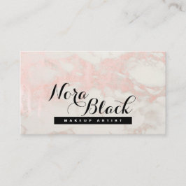Makeup Artist Eyelash Lashes Glitter Pink Rose Visitekaartje