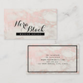 Makeup Artist Eyelash Lashes Glitter Pink Rose Visitekaartje (Voorkant / Achterkant)