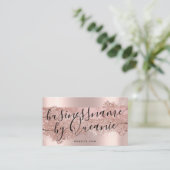 Makeup Artist Eyelash Lashes Glitter Script Roos Visitekaartje (Staand voorkant)