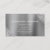 Makeup Artist Eyelash Lashes Glitter Silver Visitekaartje (Achterkant)