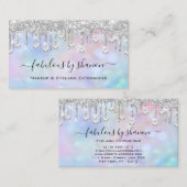 Makeup Artist Eyelash Lashes Holographic Diamond Visitekaartje (Voorkant / Achterkant)