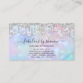 Makeup Artist Eyelash Lashes Holographic Diamond Visitekaartje (Achterkant)