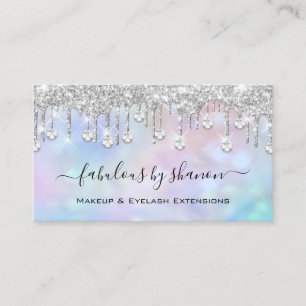 Makeup Artist Eyelash Lashes Holographic Diamond Visitekaartje
