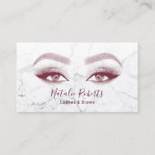 Makeup Artist Eyelash Lashes Marble Beauty Salon Visitekaartje (Voorkant)