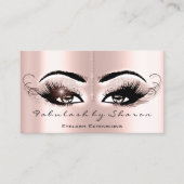 Makeup Artist Eyelash Lashes Roos QR Code Visitekaartje (Voorkant)