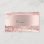 Makeup Artist Eyelash Lashes Rosegold script Visitekaartje (Achterkant)