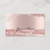 Makeup Artist Eyelash Lashes Rosegold script Visitekaartje (Voorkant)