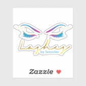 Makeup Artist Eyelash Lashes Verf Drijvingen Blauw Sticker (Vel)