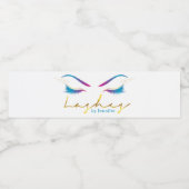 Makeup Artist Eyelash Lashes Verf Drijvingen Blauw Waterfles Etiket (Enkel label)