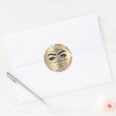 Makeup Artist Eyelash Logo Glitter Packaging SPA Ronde Sticker (Envelop)