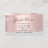 Makeup Artist Eyelash Microblading Silver Roos Visitekaartje (Achterkant)