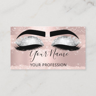 Makeup Artist Eyelash Microblading Silver Roos Visitekaartje