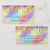 Makeup Artist Eyelash Rainbow Drivers Holograaf Visitekaartje (Voorkant / Achterkant)
