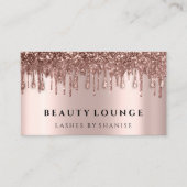 Makeup Artist Eyelash Roos druppelt haarnagels in  Afsprakenkaartje (Voorkant)