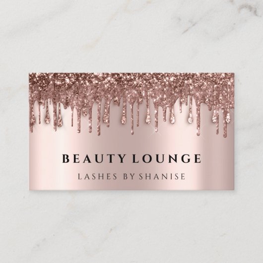 Makeup Artist Eyelash Roos druppelt haarnagels in  Afsprakenkaartje (Voorkant)