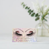 Makeup Artist Eyelash Roos Glam Glitter Hairdstyle Afsprakenkaartje (Staand voorkant)