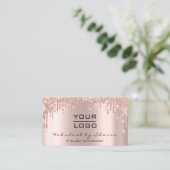 Makeup Artist Eyelash Roos Glitter Drift Logo1 Visitekaartje (Staand voorkant)