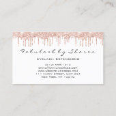 Makeup Artist Eyelash Roos Glitter Drift Logo Visitekaartje (Achterkant)
