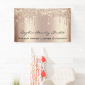 Makeup Artist Eyelash Roos Gold Drivers Glitter Spandoek (Insitu)