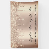 Makeup Artist Eyelash Roos Gold Drivers Glitter Spandoek (Verticaal)