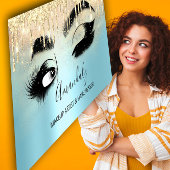 Makeup Artist Eyelashes Blue QRCODE Logo Brows Visitekaartje