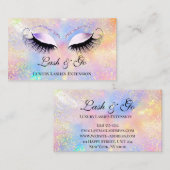 Makeup Artist Eyelashes Brows Holografen Gold Visitekaartje (Voorkant / Achterkant)