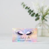 Makeup Artist Eyelashes Brows Holografen Gold Visitekaartje (Staand voorkant)