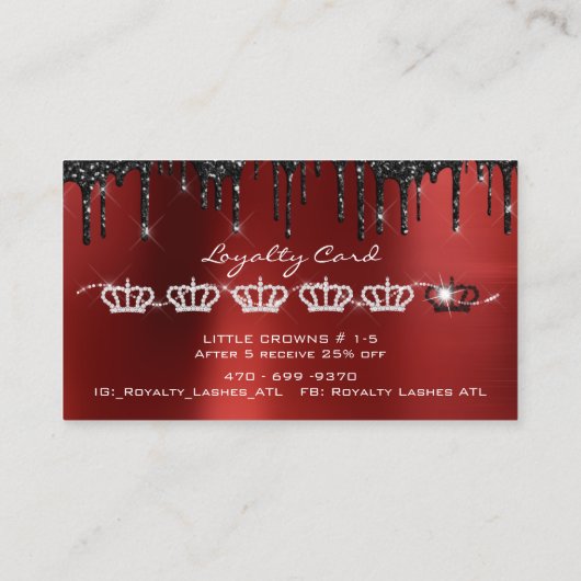 Makeup Artist Eyelashes Extension Black Drift VIP Visitekaartje (Achterkant)