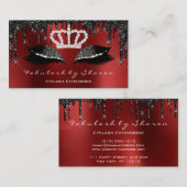 Makeup Artist Eyelashes Extension Black Drip Royal Visitekaartje (Voorkant / Achterkant)